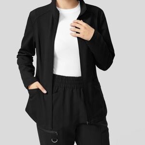 NWT HALARA Stand Collar Multiple Pockets Zipper Work Jacket Size: Large